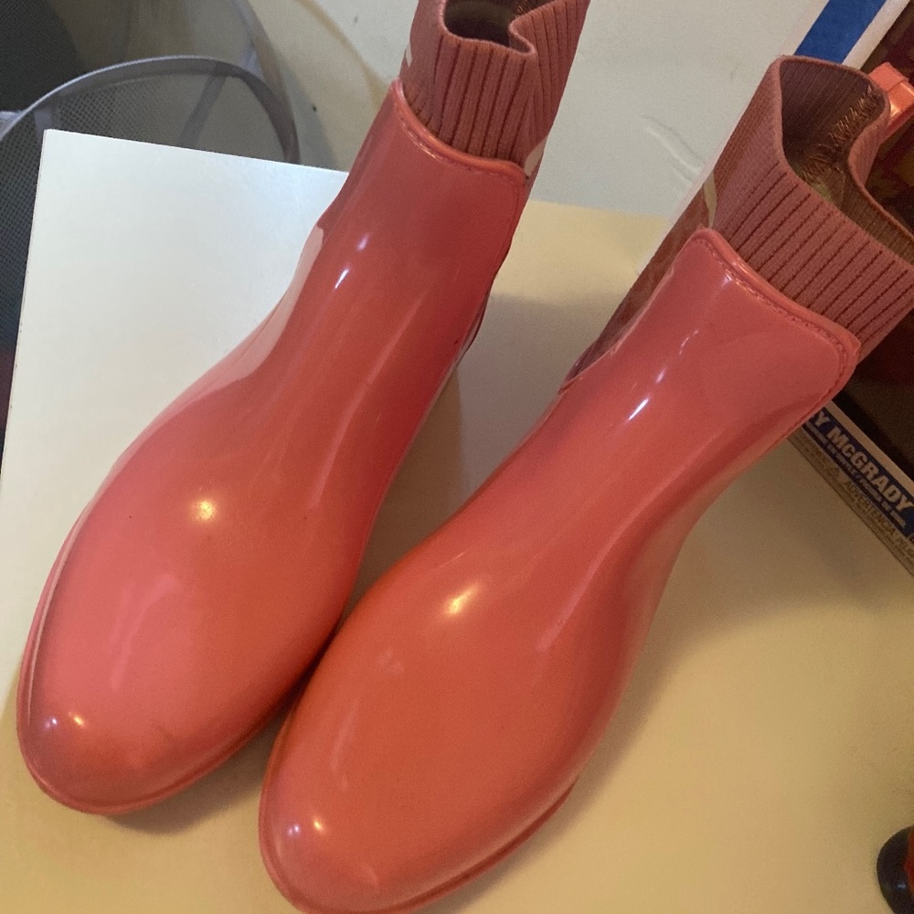 COACH RAIN BOOTS PINK 8
